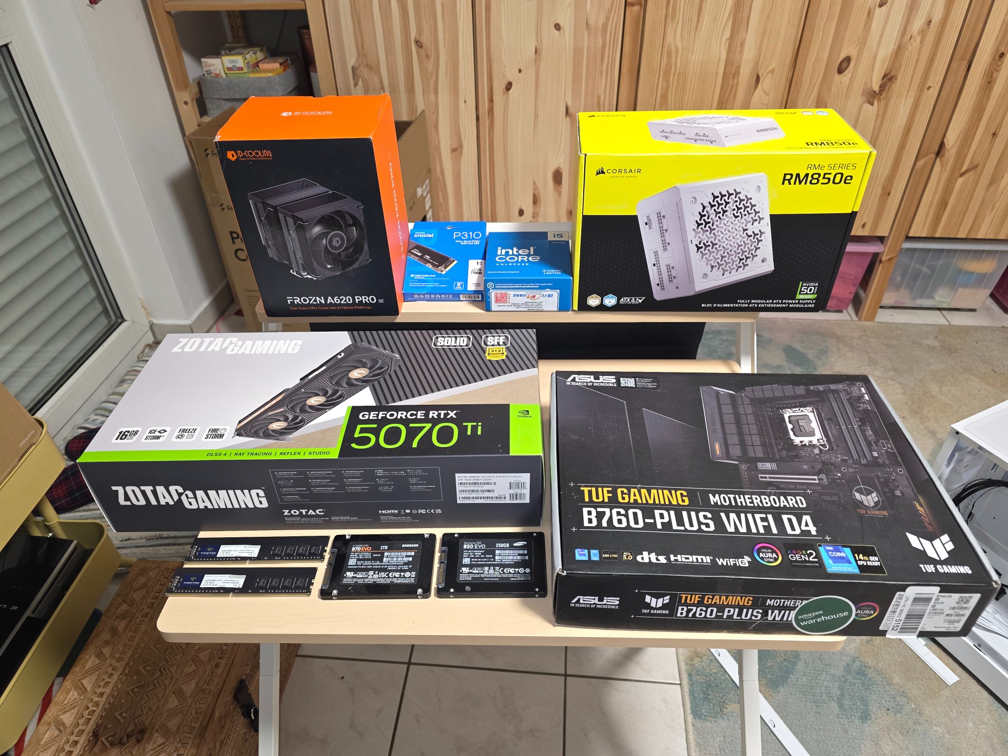 PC Aufbau: RTX 5070 Ti, ASUS TUF B760, Fractal Design Gehäuse